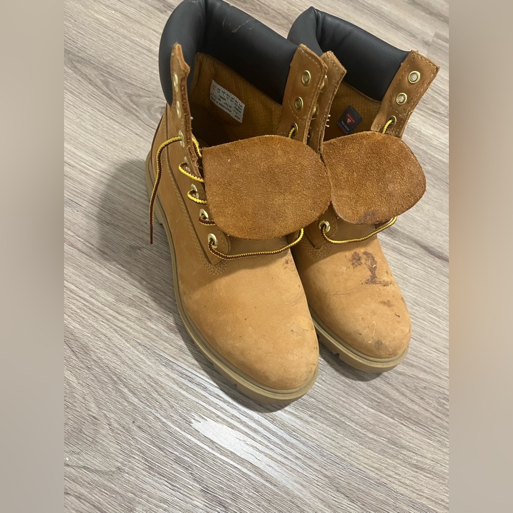 a Wheat Timberland Boot